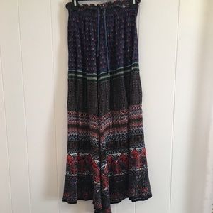 free people patterned flowy pants